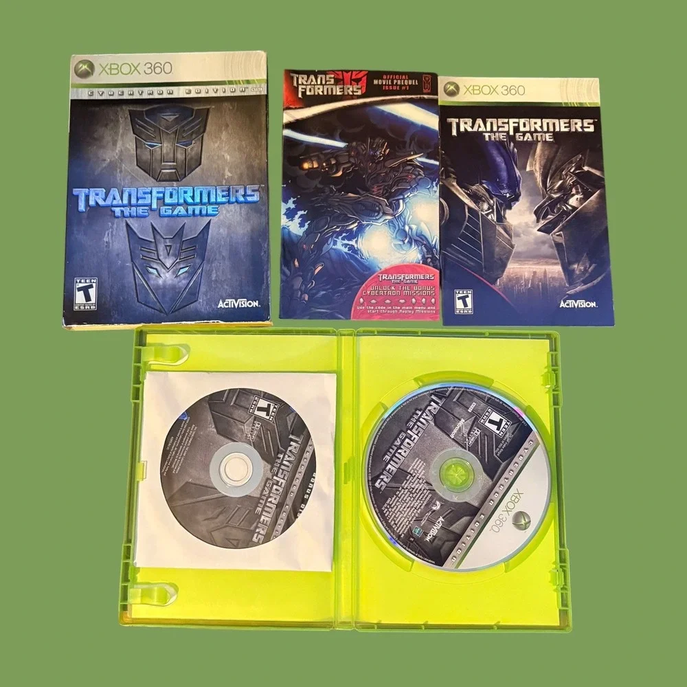 Transformers The Game Cybertron Edition Xbox 360 Bonus Disc Comic Complete
